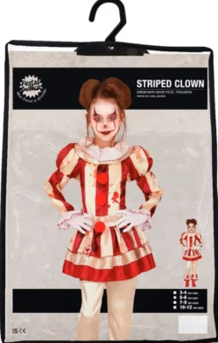 Stripete Horror Klovnekjole