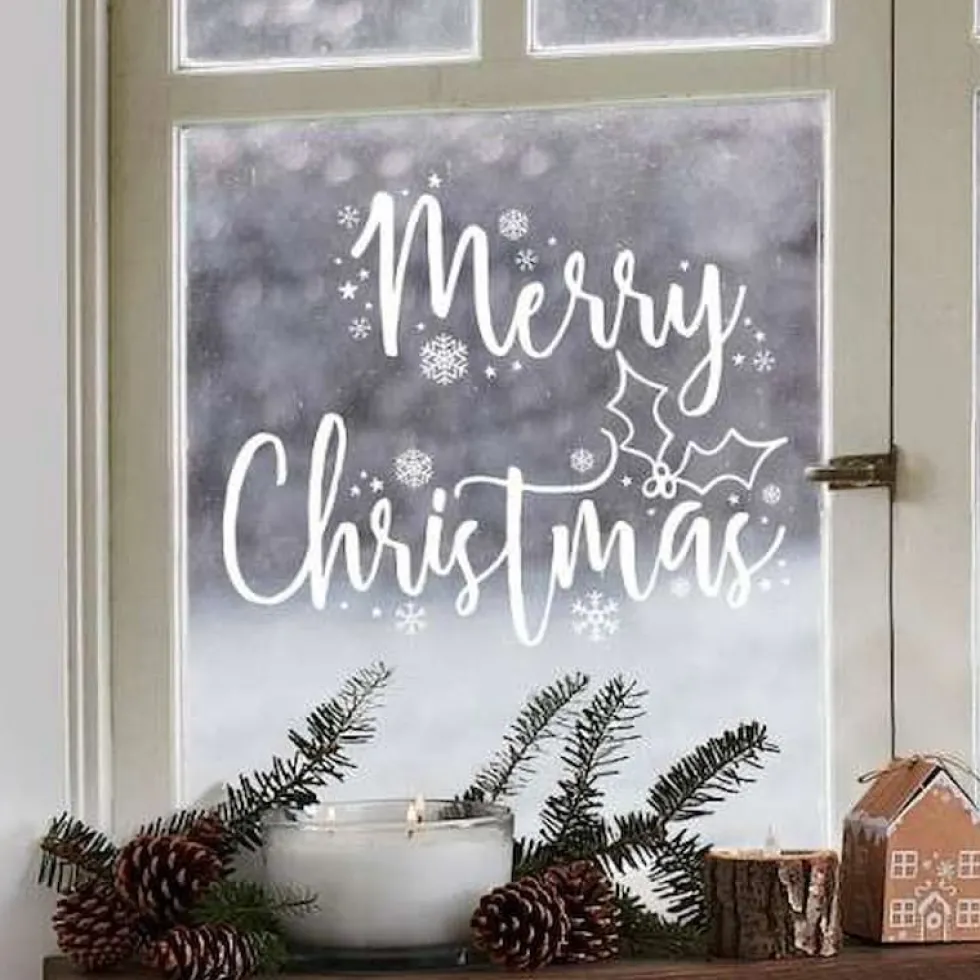 Vindusklistremerke Merry Christmas