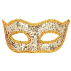 Øyemaske Venice Paljetter Gull